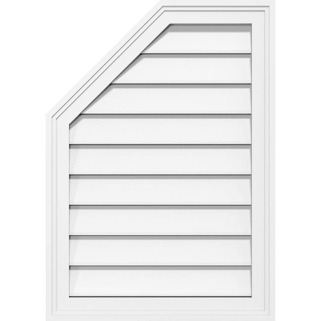 Octagonal Surface Mount PVC Gable Vent with Brickmoul D71071