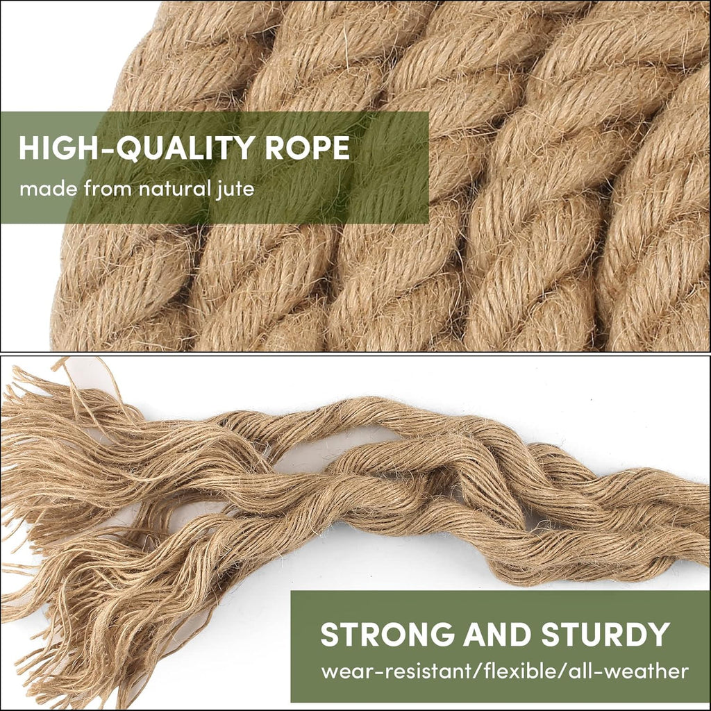 Thick Jute Rope 1 inch x 100 ft 4 Strand Twisted X2967