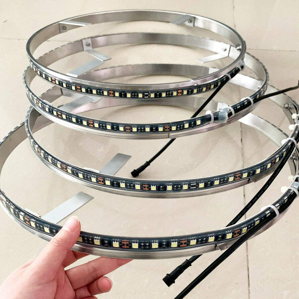 White Double Row Wheel Rim Lights Set of 4 C964