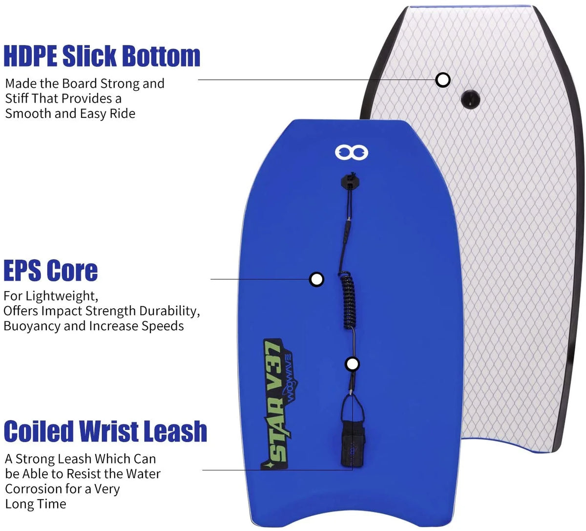 IXPE Bodyboard with Wrist Leash S76142
