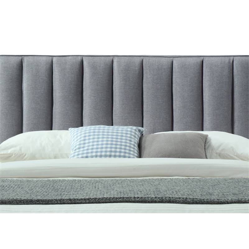 Queen-size Gray Bed Frame with Headboard B875
