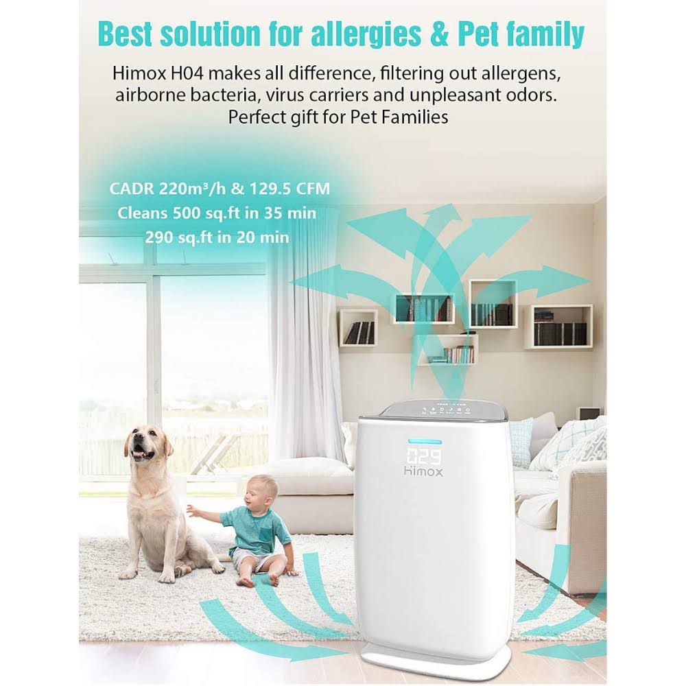 H13 HEPA Smart Air Purifier with Air Quality Sensor Q8032