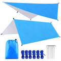 9.8 * 9.8ft Waterproof Camping Tarp Sunshade Rain Shelter Lightweight Tarpaulin Canopy E8395
