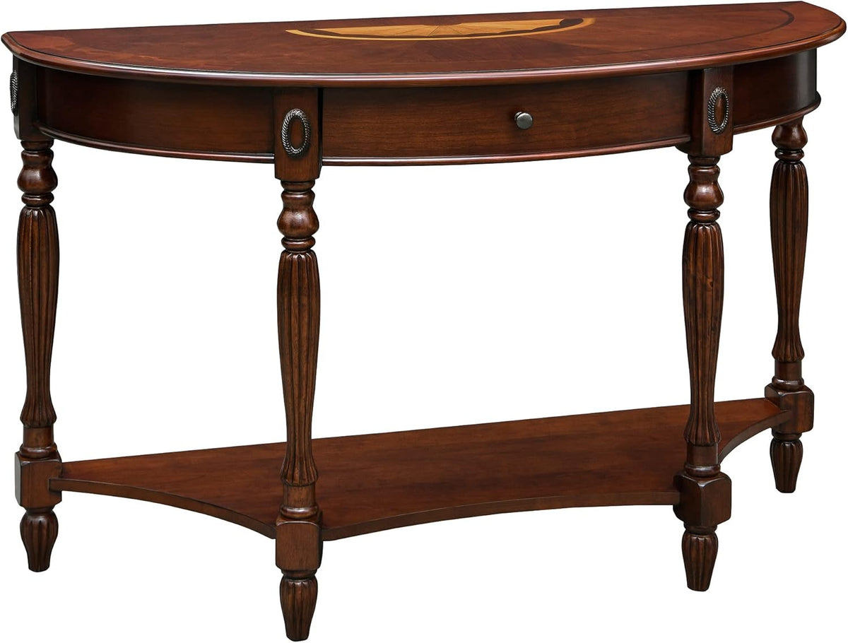 Solid Wood Coffee Table with Storage Shelf Walnut N702