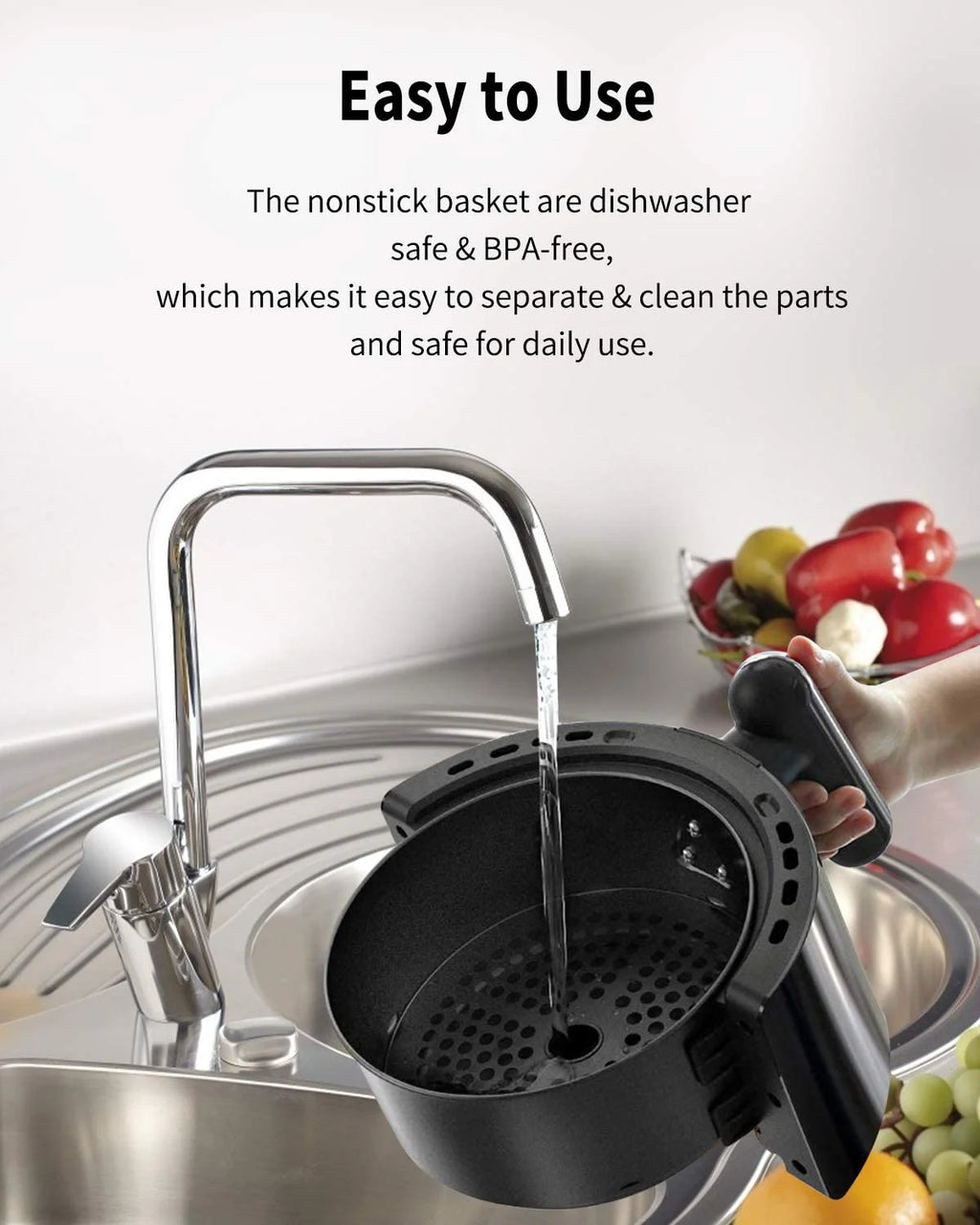 Black 1500W Electric Air Fryer V340