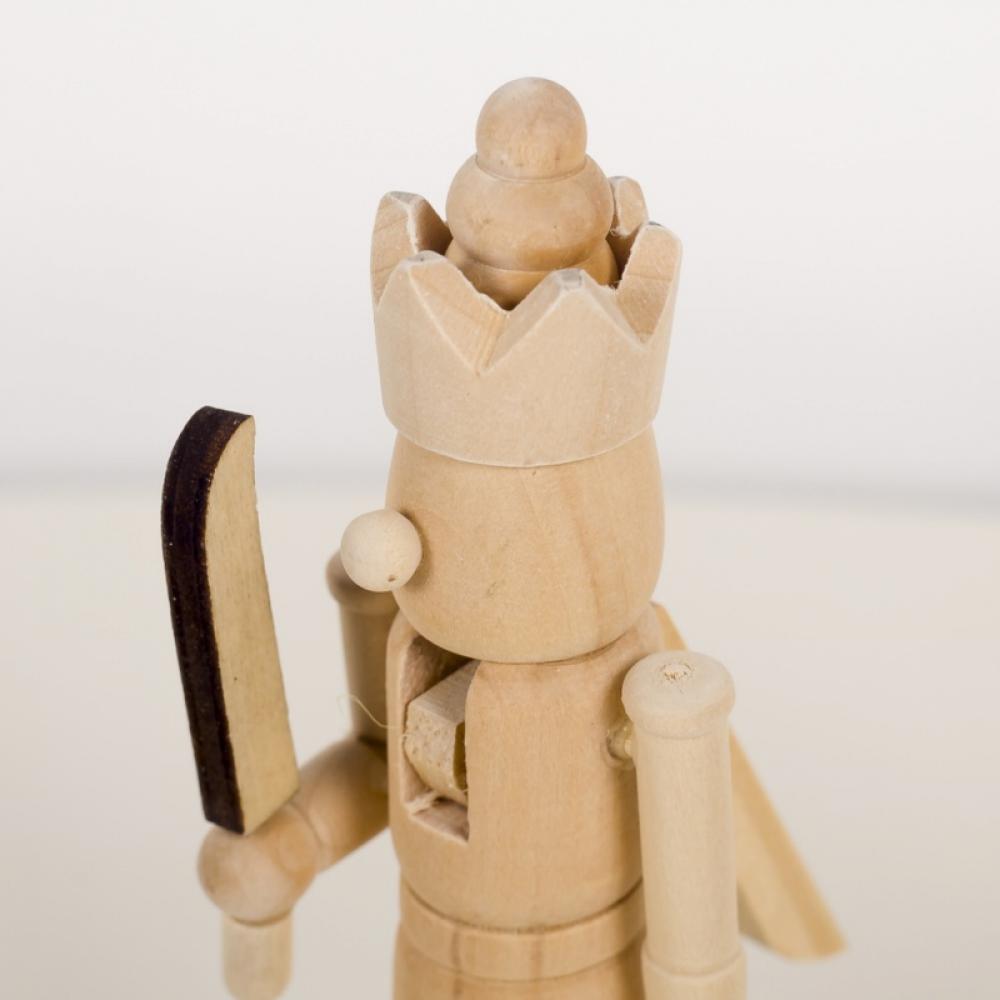 6Pcs Wooden Nutcracker Puppets DIY Blank Paint Toy Unpainted Doll G440
