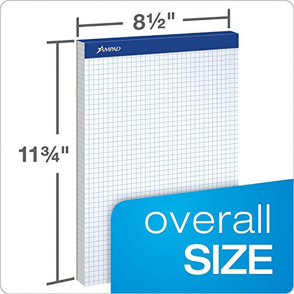 Quadrille Double Pad, 8 1/2 X 11 3/4, White, 2 Pack U765