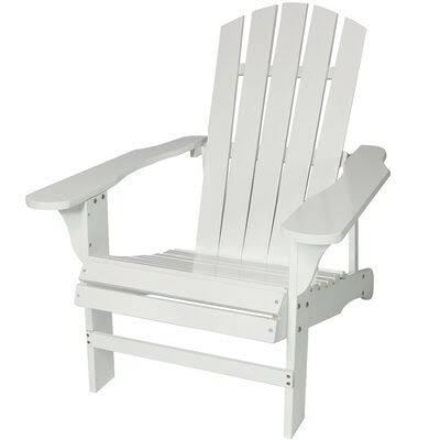 Solid Wood Adirondack Chair White U1084