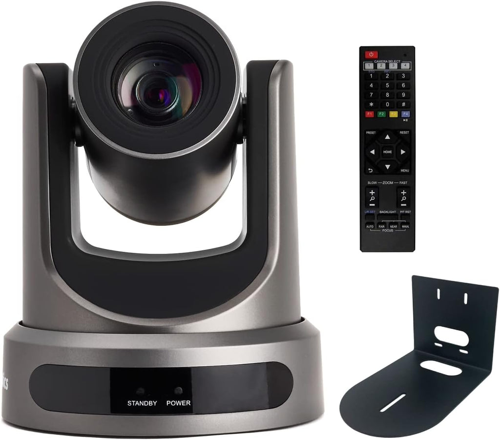 20X 1080p Resolution Live Streaming Broadcast Camera with White Wall Mount Bracket U987