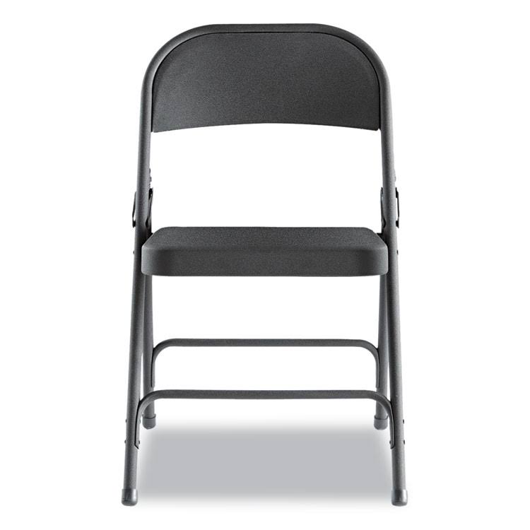 Graphite Steel Folding Chair, 4/Carton N364242
