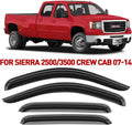 4 Pieces Glass Tape-on Rain Guards for Trucks Crew Cab M2216