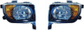 Headlight Assembly Pair for Honda Element 2007 2008 Black Bezel R8036