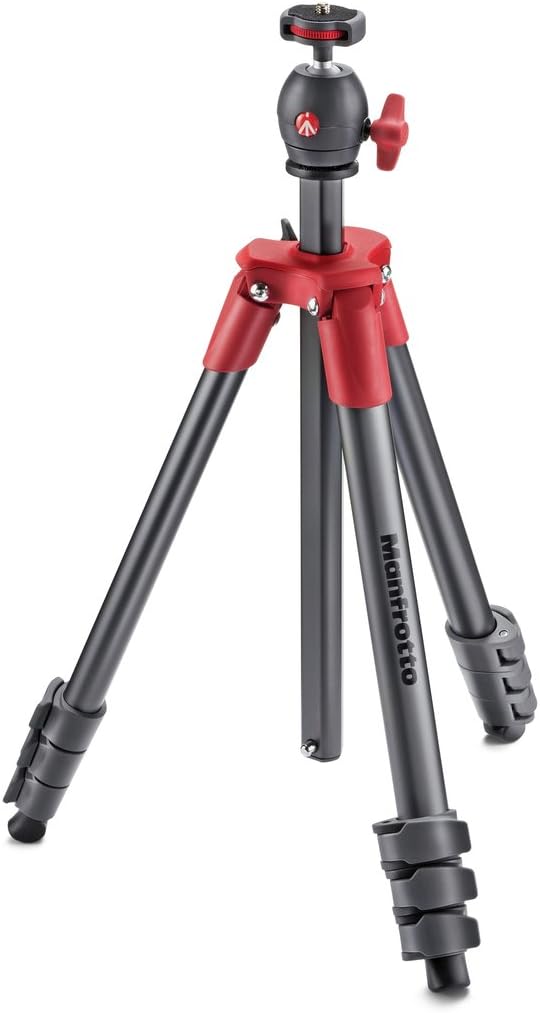 Compact Light Aluminum 4-Section Tripod Kit with Ball Head, Black, Pack of 2 F84678