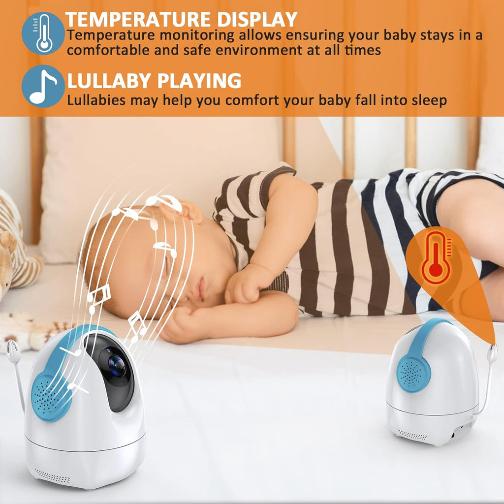 5-inch 720p 2.4Ghz Digital Wireless Video Baby Monitor with Camera and Audio E6799