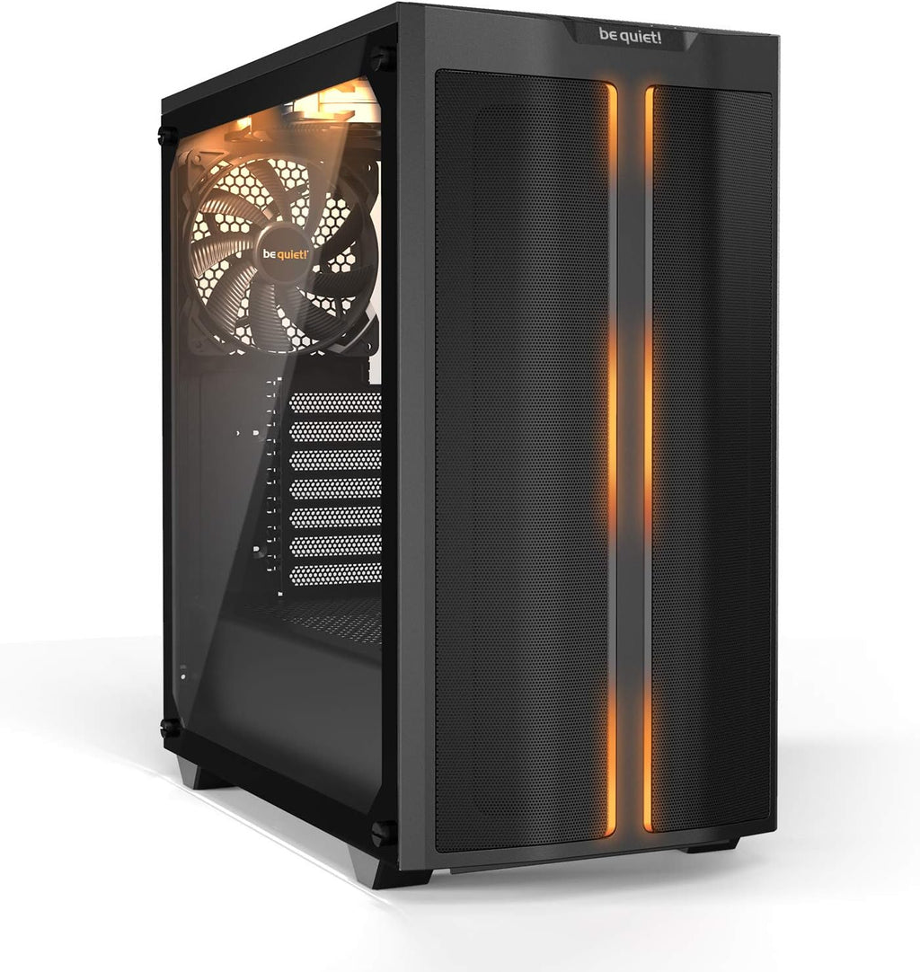 White Mid Tower ATX case with ARGB and tempered glass window A178