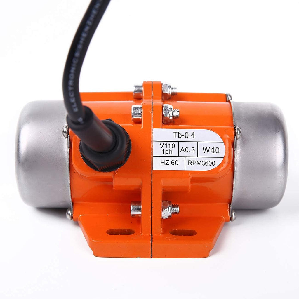 Vibrating Motor 40W Mini Industrial Concrete Vibrator Single Phase Aluminum Alloy AC 110V 3600rpm Pack of 2 H4170
