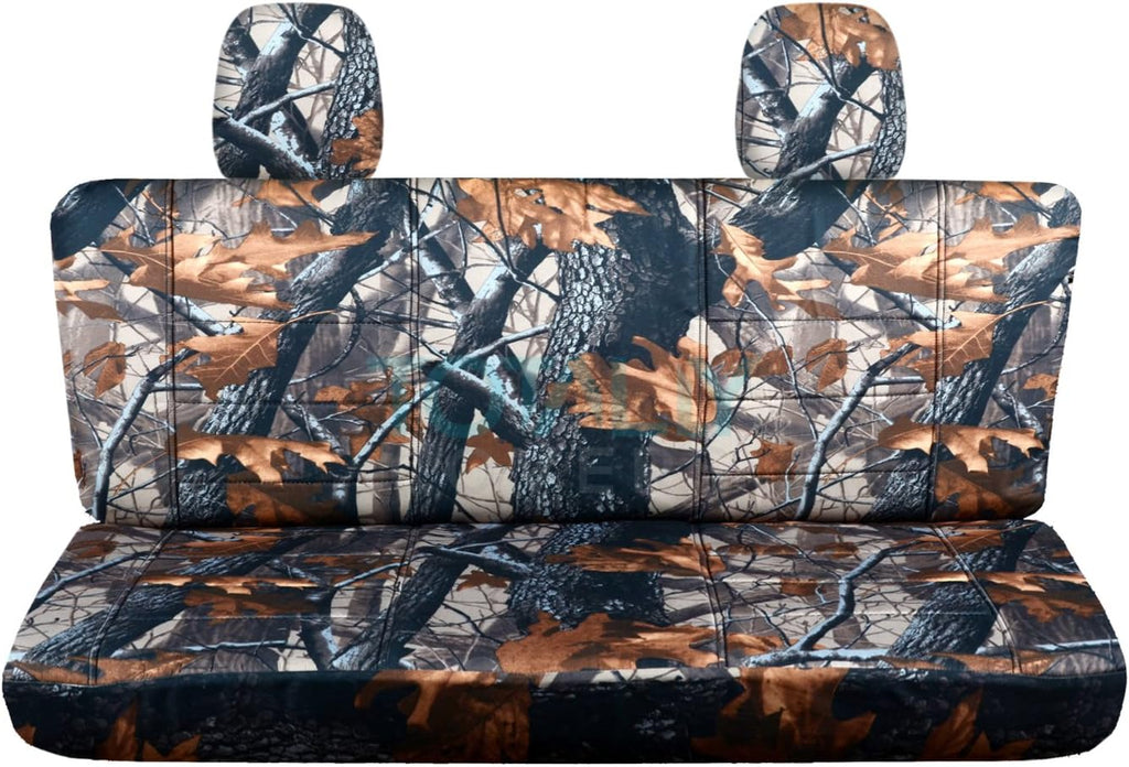Blue Camouflage Rear 60/40 Split Bench Truck Seat Covers H7053