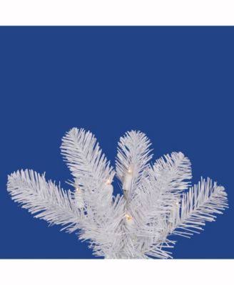 6.5 ft White Pencil Pine Christmas Tree with Clear Lights Y615490