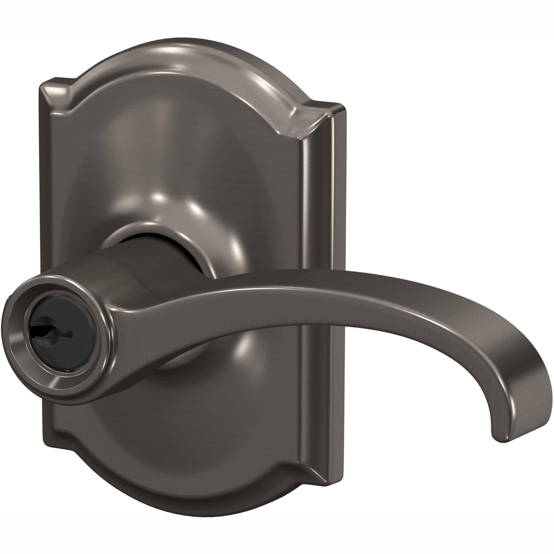 Satin Nickel Keyed Entry Lever Y8663