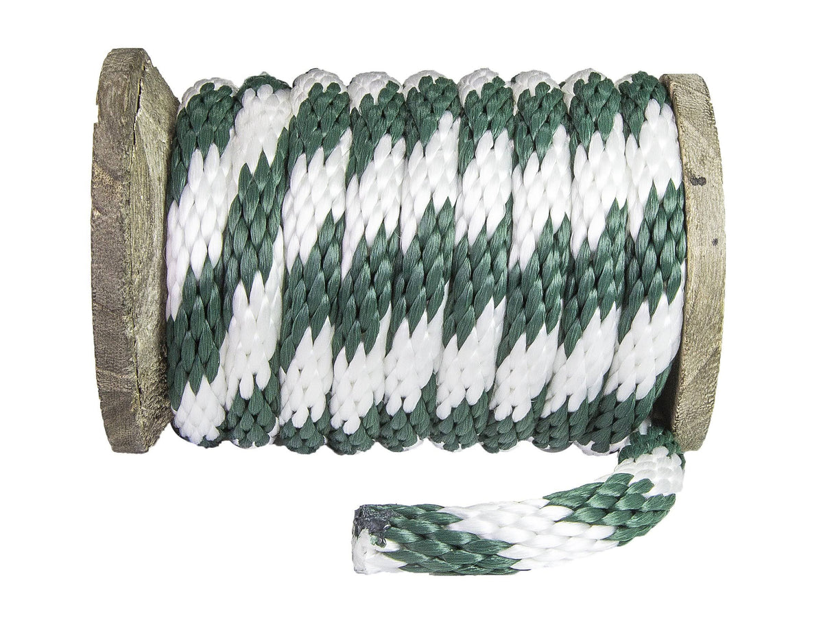 Hunter Green & White Braided Utility Rope, 1/2 inch x 250 Feet J4585