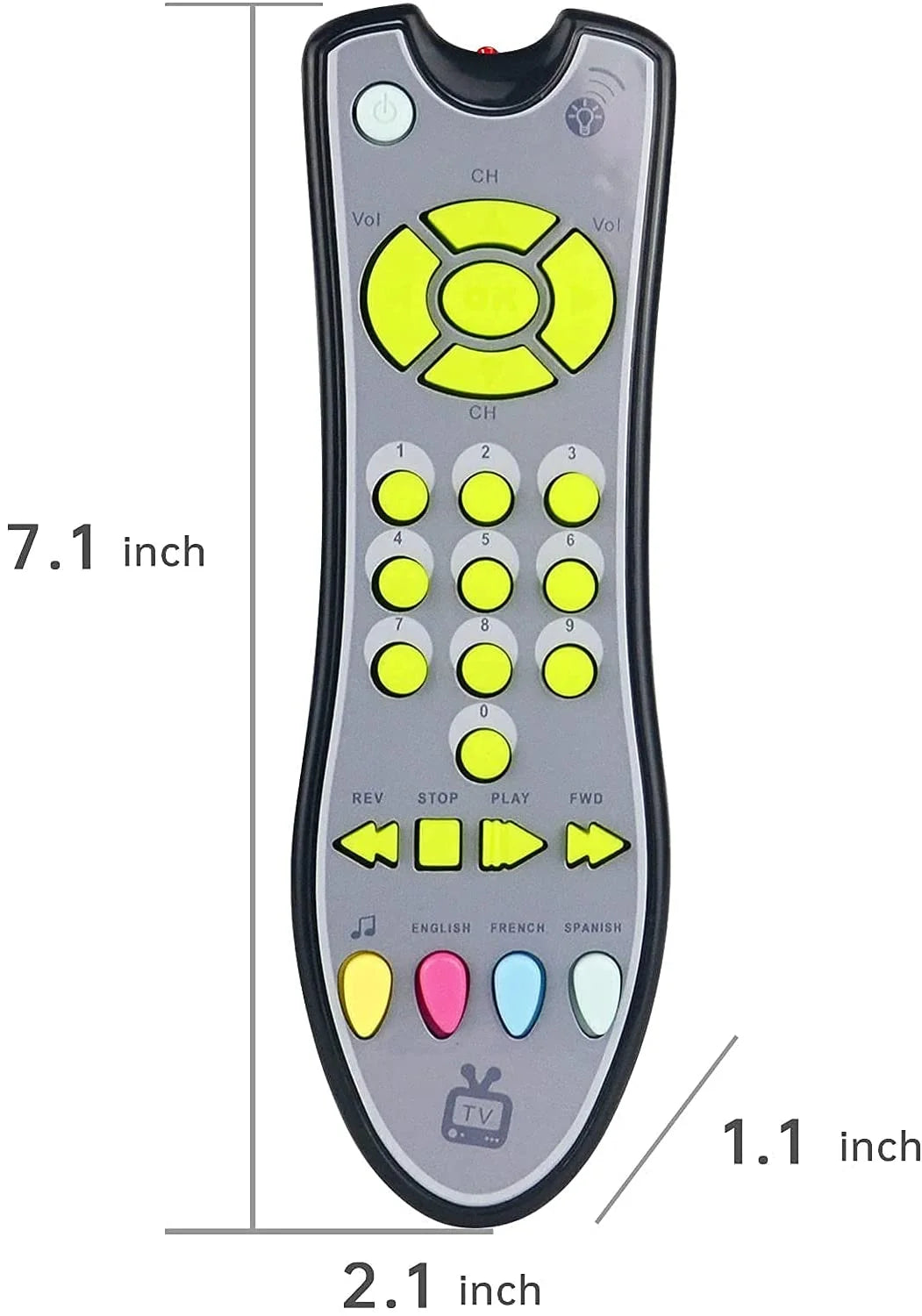Gray TV Remote Control Toy with Light and Sound K806047
