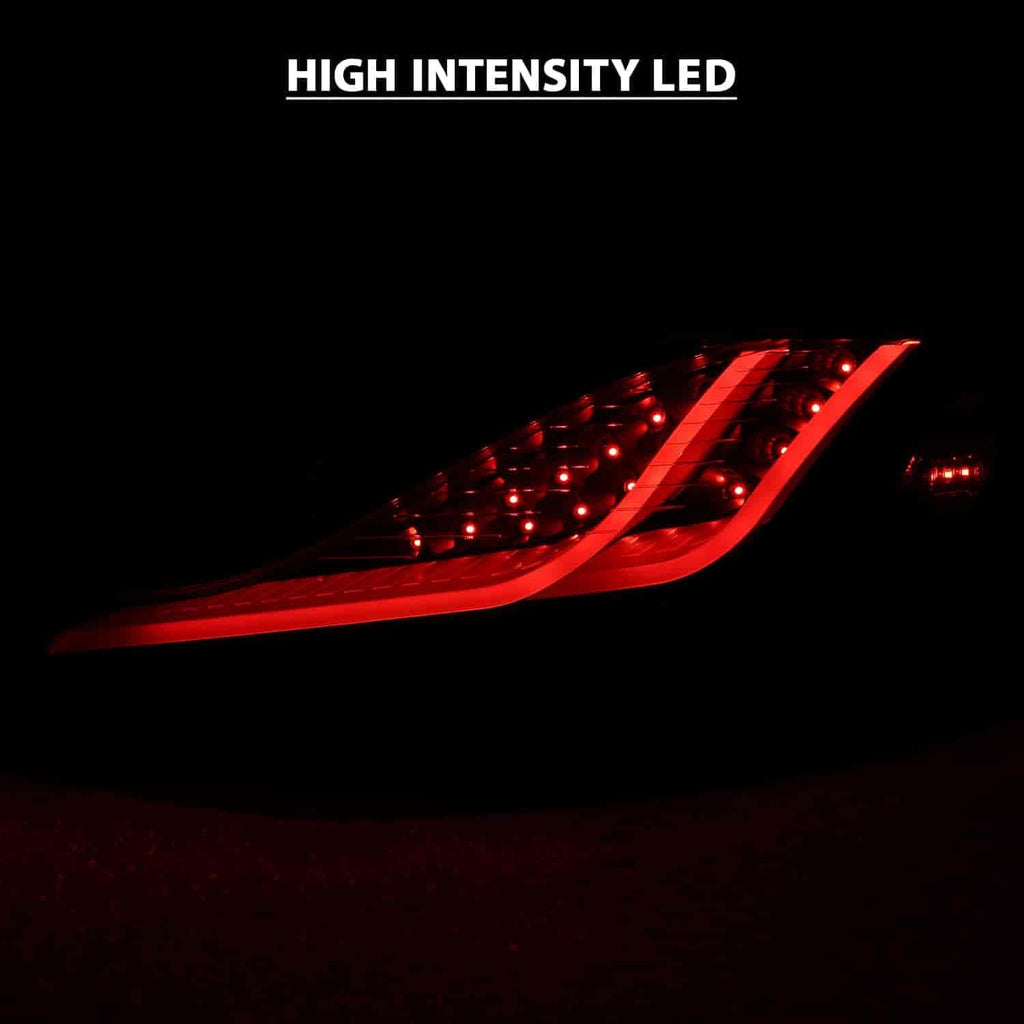 Tail Light Assembly LED Black Housing Dark Smoke Lens Pair P35428