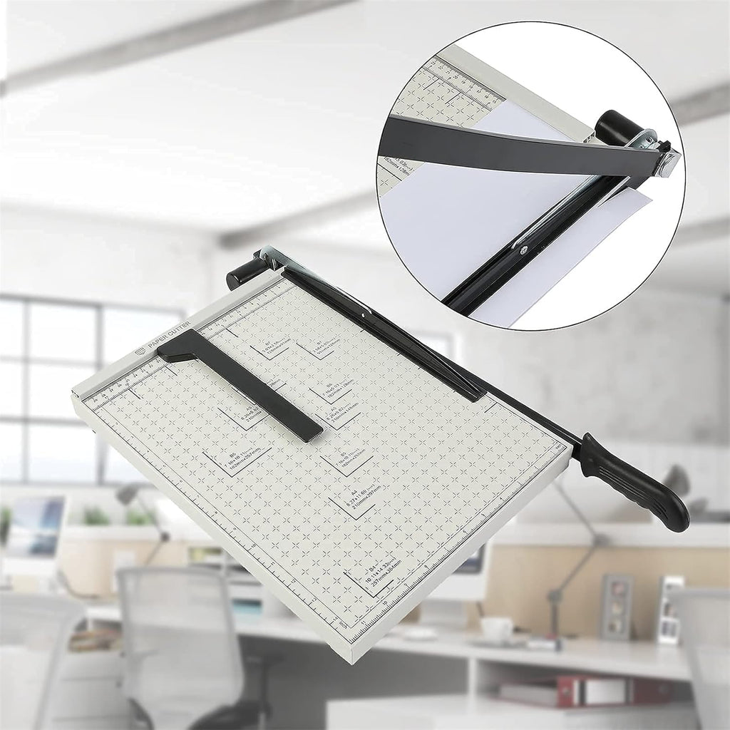 Guillotine Paper Trimmer 15” Cutting Length with Safety Blade Lock F134