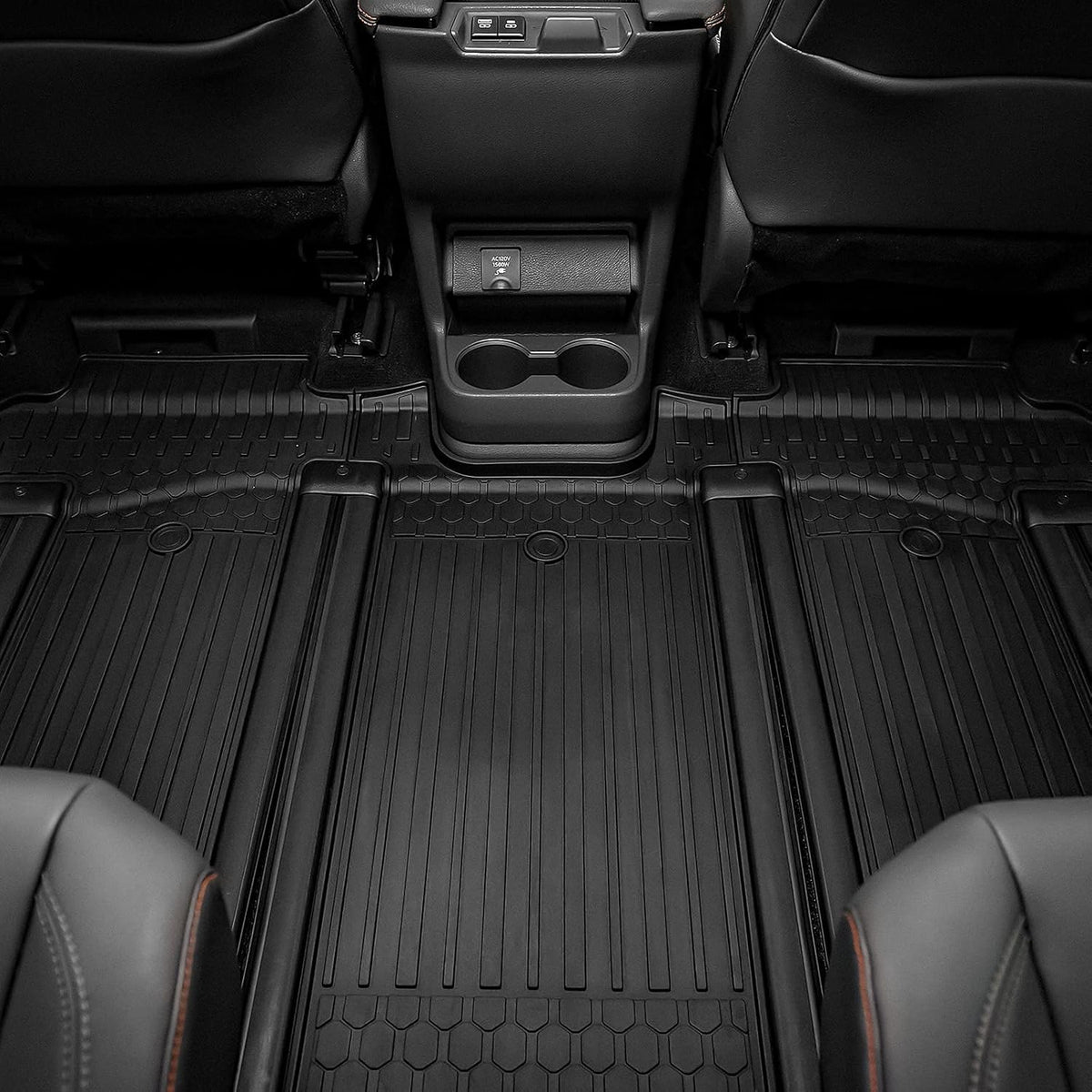 Black TPE All Weather Custom Fit Floor Liner for Toyota Sienna 2nd and 3rd Row K47229