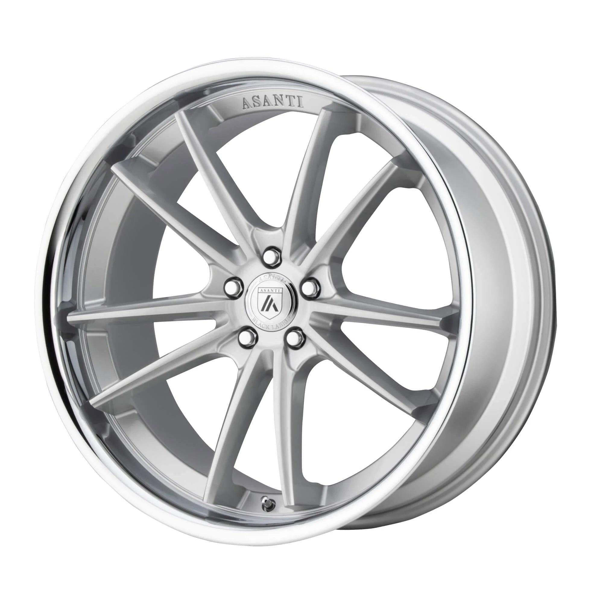 24x9 5x115.00 Brushed Silver Wheel with Chrome Lip J136161