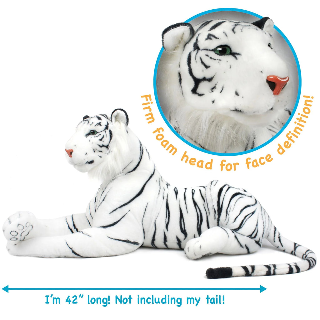 White Siberian Tiger Stuffed Animal Plush Cat Q271