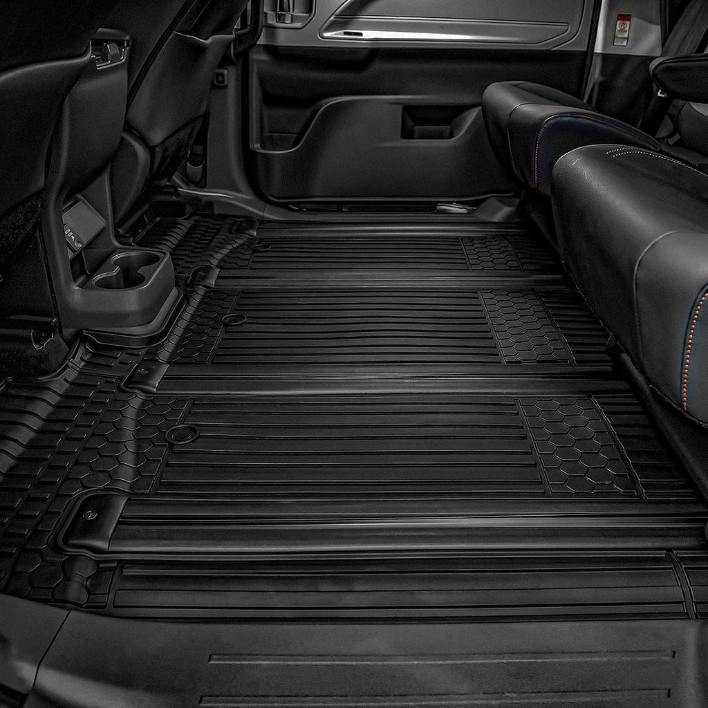 Black TPE All Weather Custom Fit Floor Liner for Toyota Sienna 2nd and 3rd Row K47229