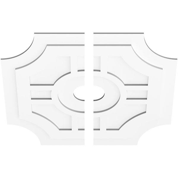 Contemporary PVC Ceiling Medallion (36x22OD x 5x22ID x 12x22C - Two Piece) D2122