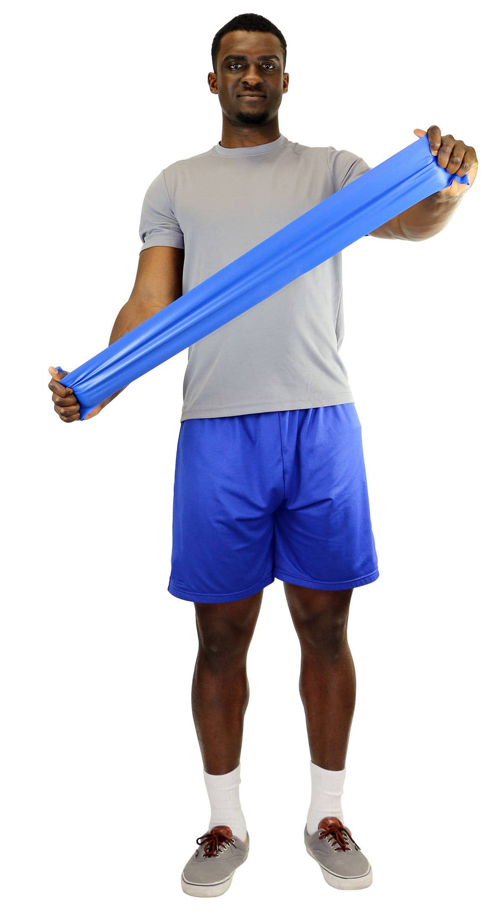 Low Powder Exercise Band - 5& Length (Blue - Heavy) S428
