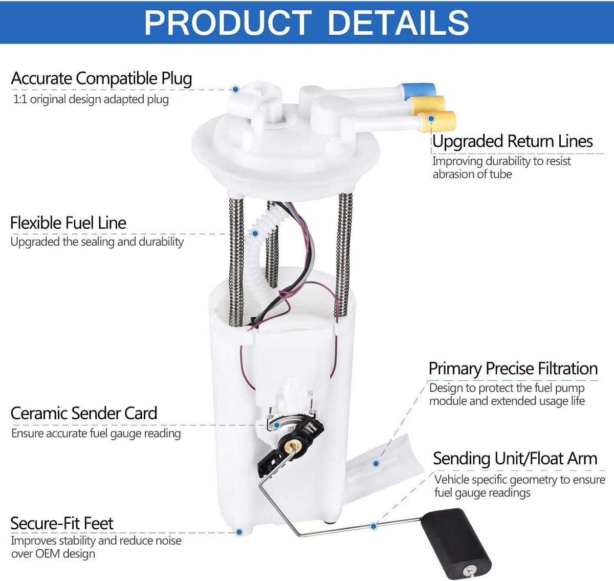 Fuel Pump Assembly Pack of 2 D6380