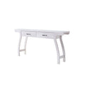 White Oak Rectangle Console Table with 2-Drawers S181