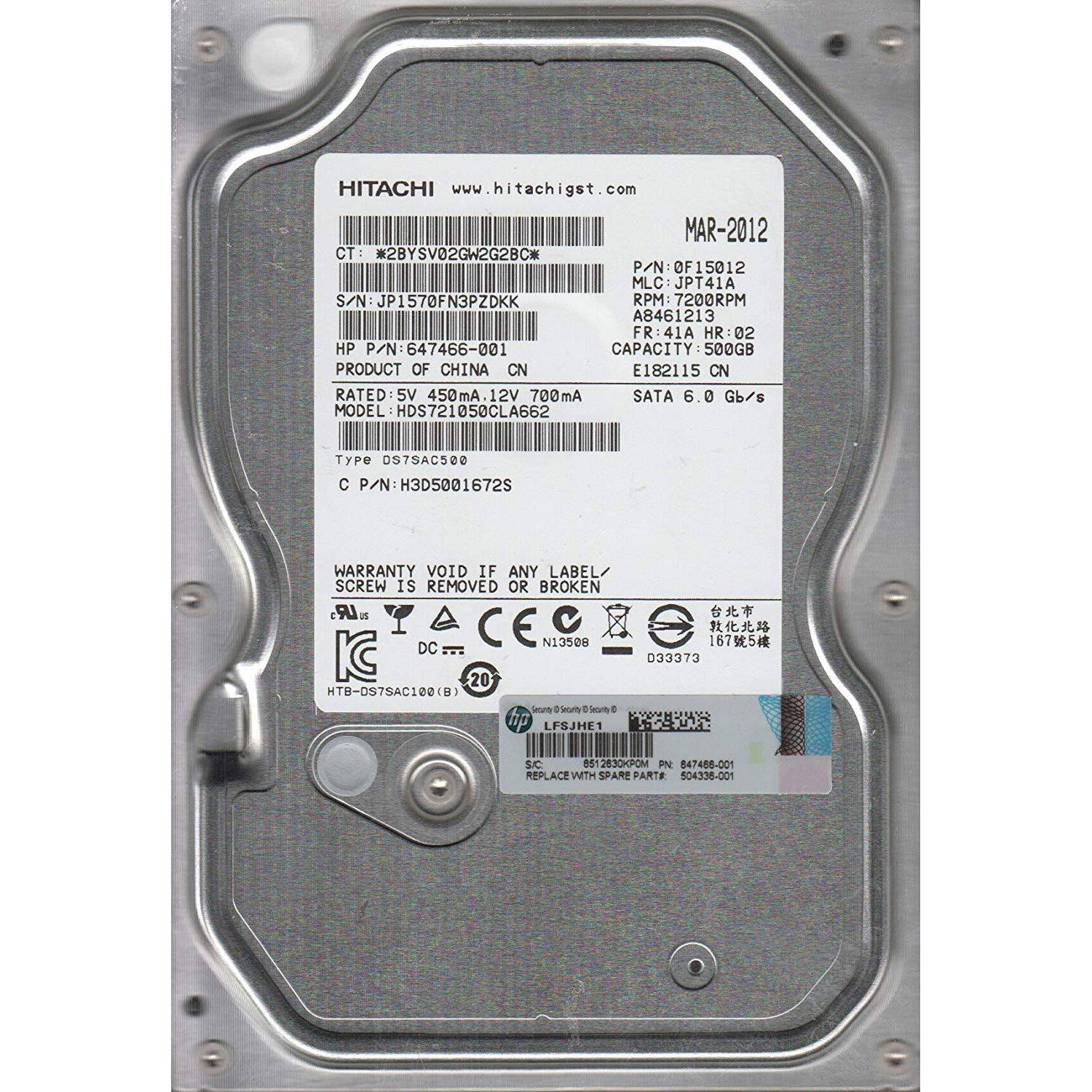 500GB 3.5-in SATA 7200RPM HDD V70141