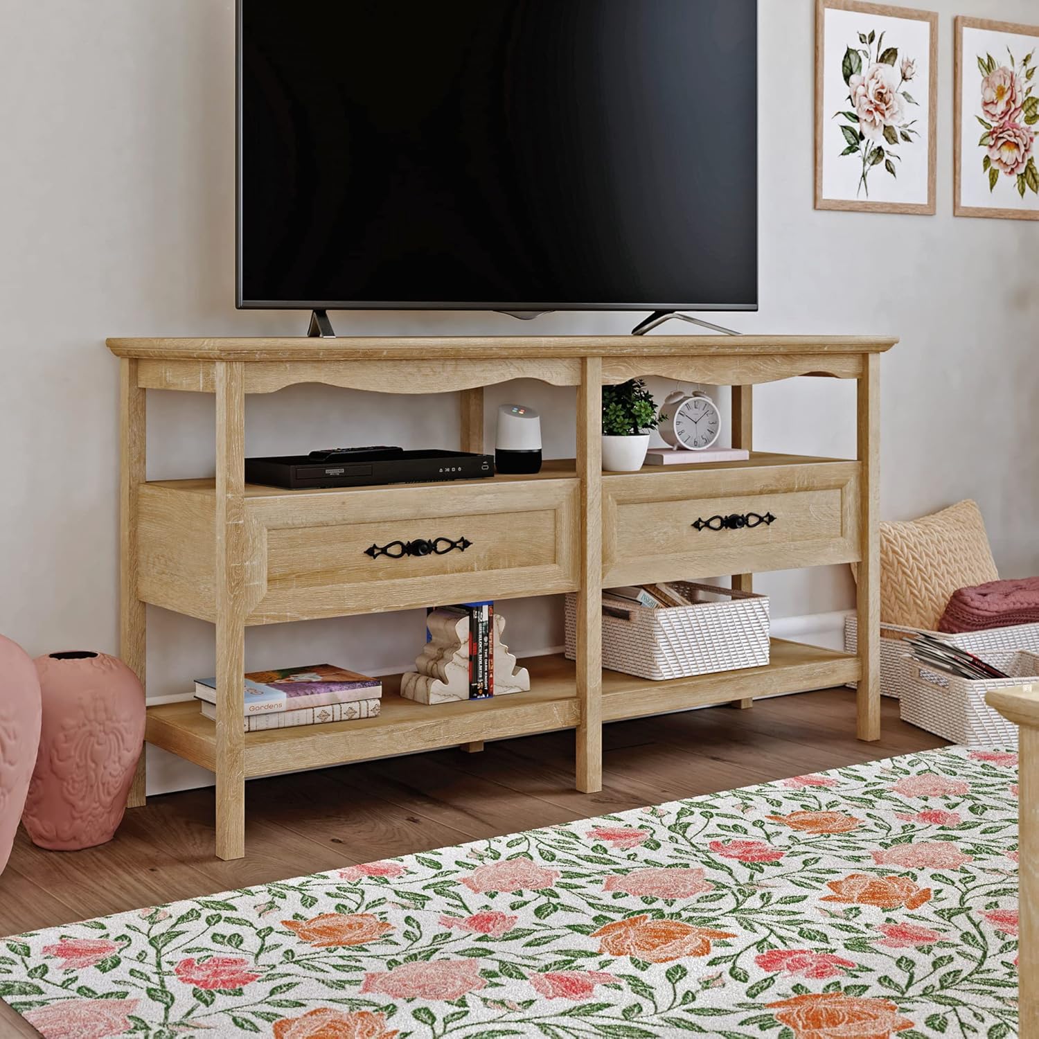 Cafe Entertainment Console, Orchard Oak Finish P70232