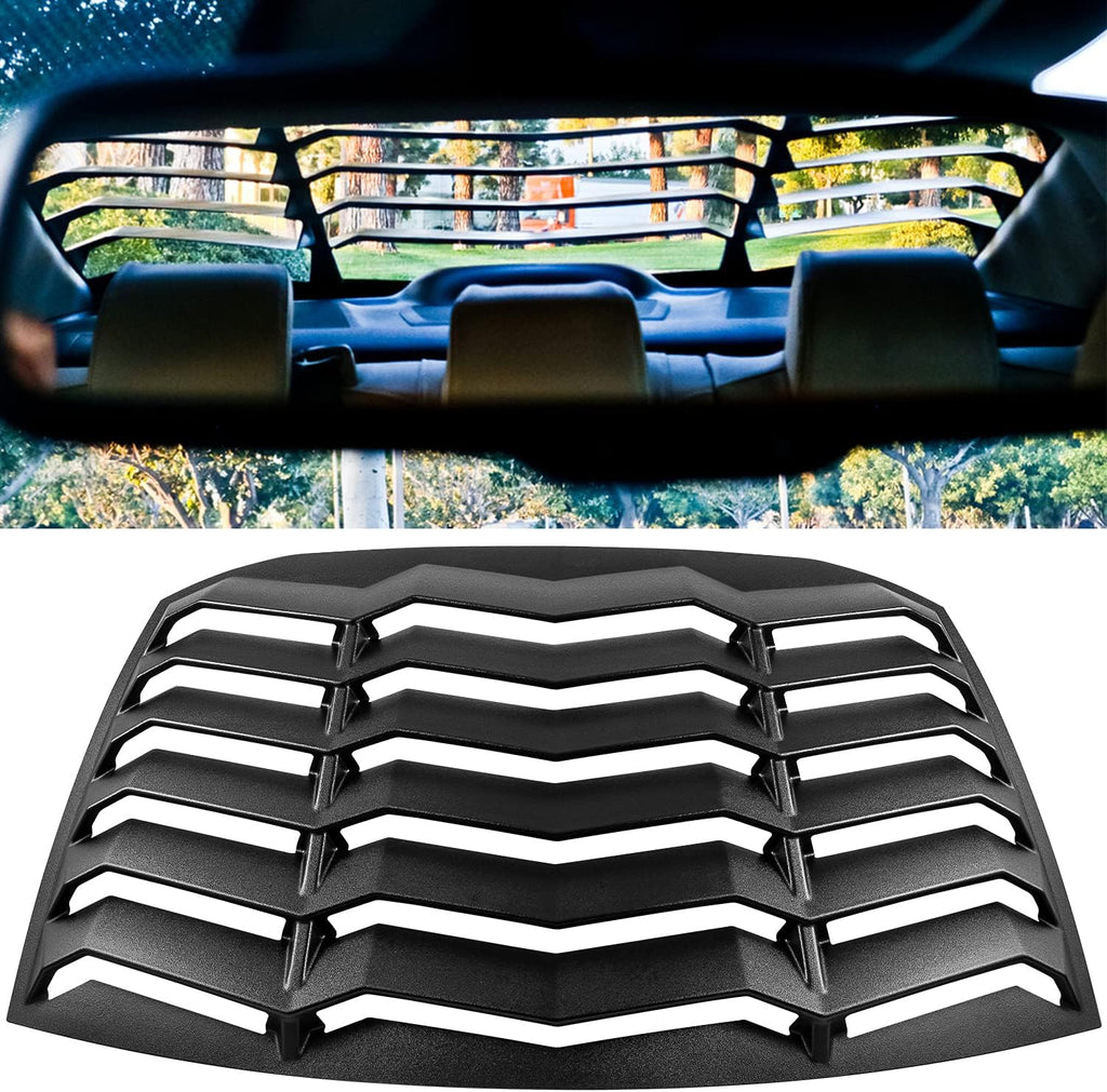 Rear Window Louver ABS Matte Black Windshield Sunshade Cover D6512