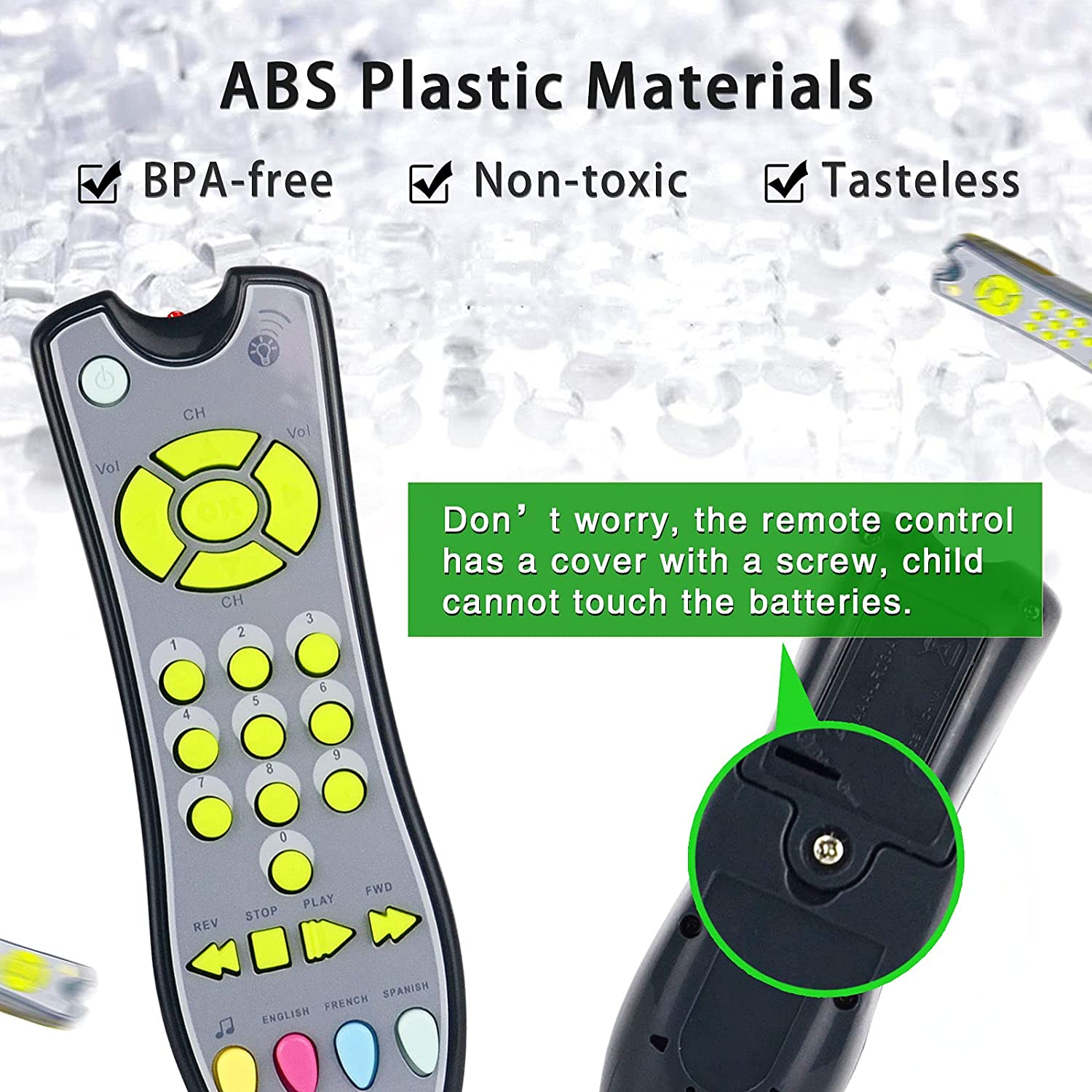 Gray TV Remote Control Toy with Light and Sound K806047