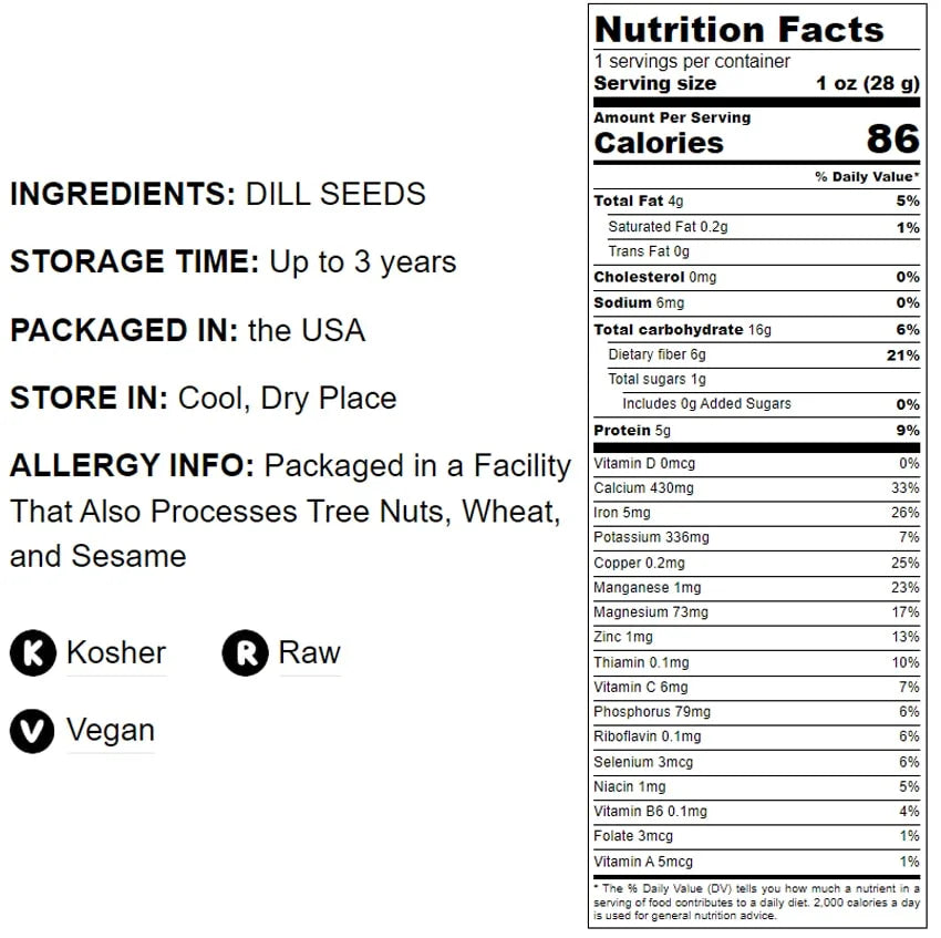 Dill Seeds, 5 Pounds I65907