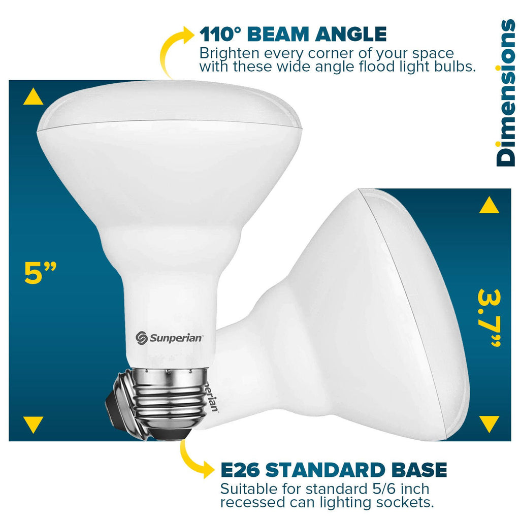 12 Pack BR30 LED Bulb 8.5W 4000K Cool White 800lm Dimmable Flood Light Bulbs X52030