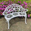 White Cast Aluminum Patio Bench N64138