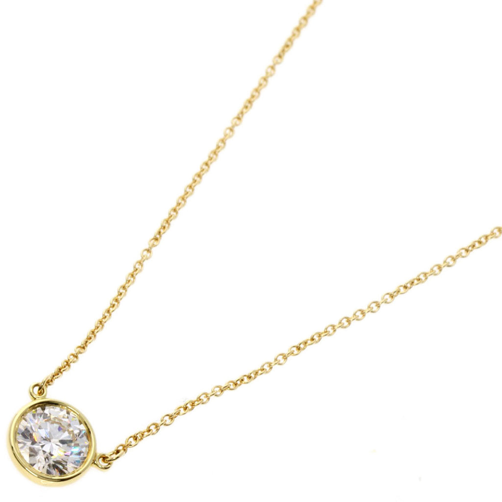 Tiffany Diamond Necklace K18 Yellow Gold S429456