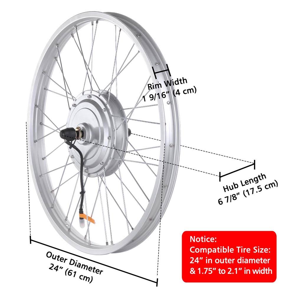 36V 750W 24x22 Front Wheel Electric Bicycle Conversion Kit L890