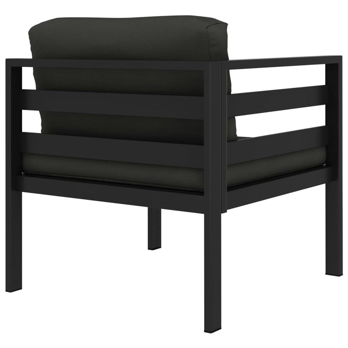 Anthracite Aluminum Sectional Corner Sofa with Cushions R512
