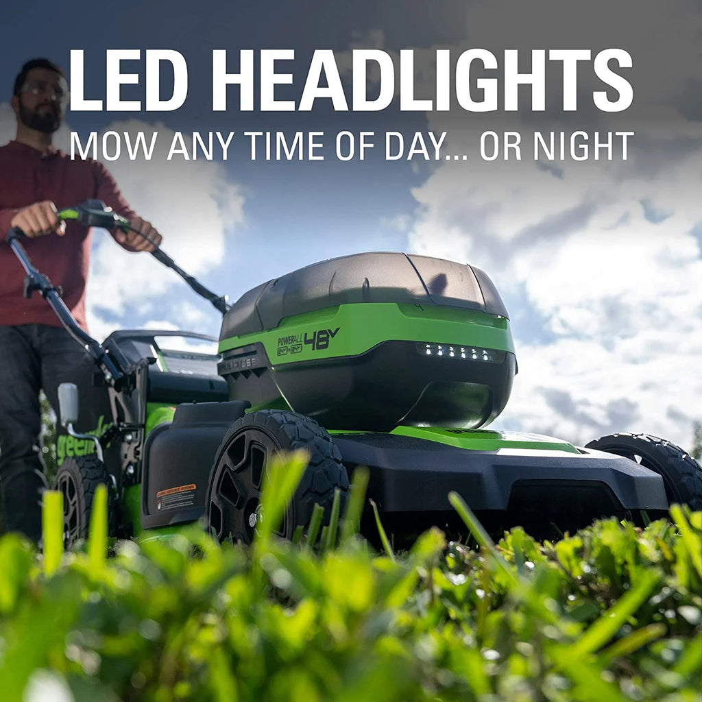 48V 21-inch Self-Propelled Lawn Mower with 4.0 Ah Batteries and Dual Port Chargers T737606