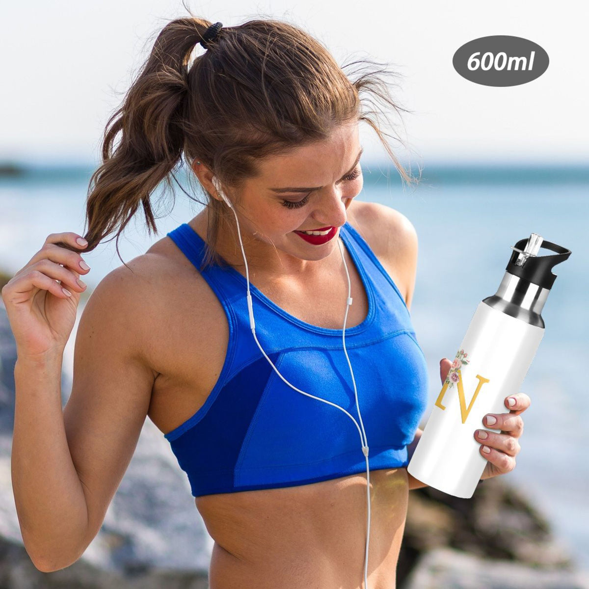 Stainless Steel Insulated Water Bottle with Straw Lid O8521