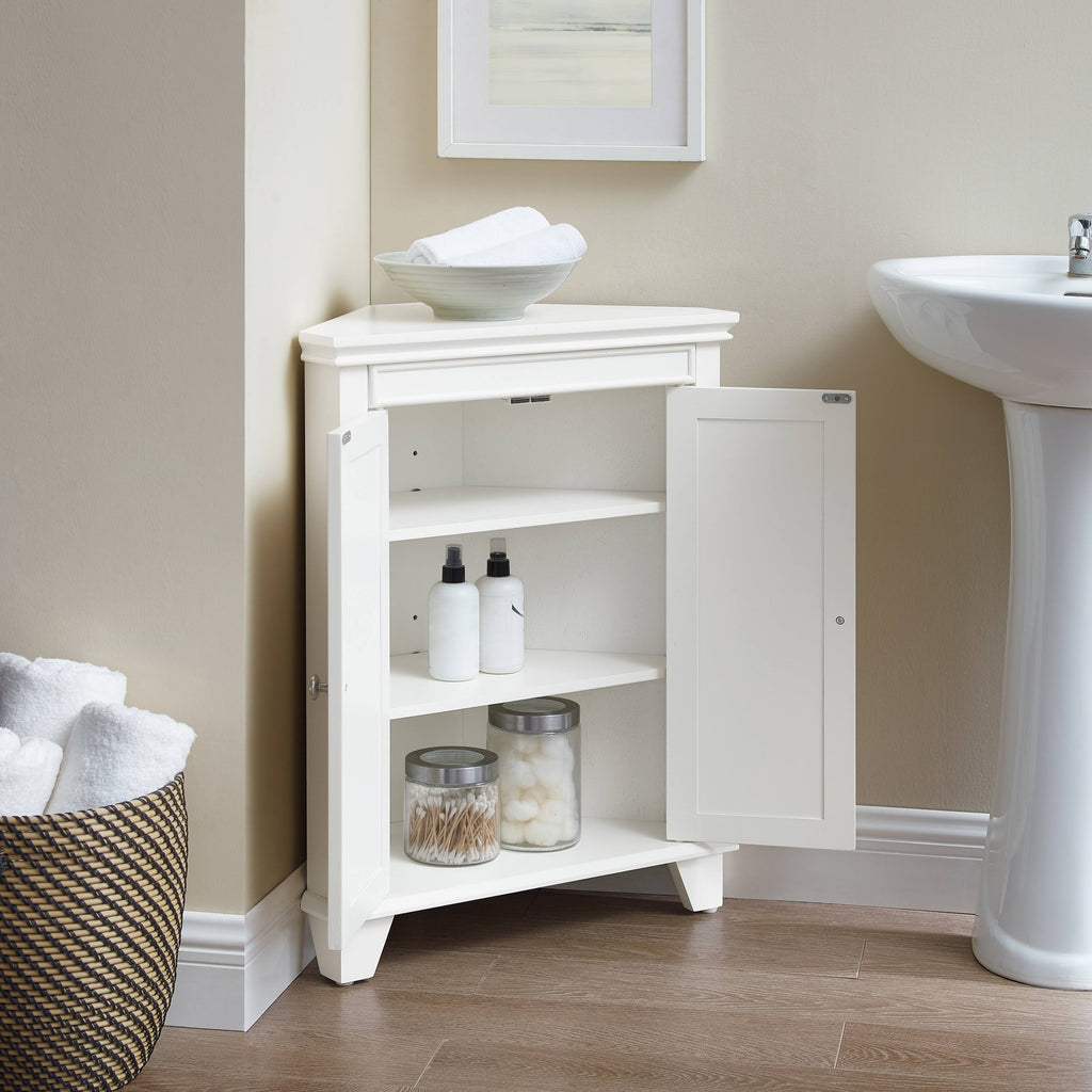 White Corner Cabinet P305
