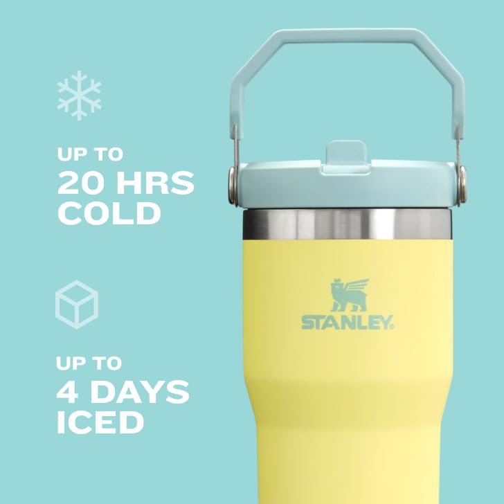 Cream Stainless Steel Vacuum Insulated Tumbler with Straw U4384