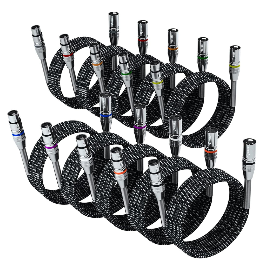 XLR Cable 100ft/30M, Nylon Braided XLR Male to Female, Pack of 2 L895